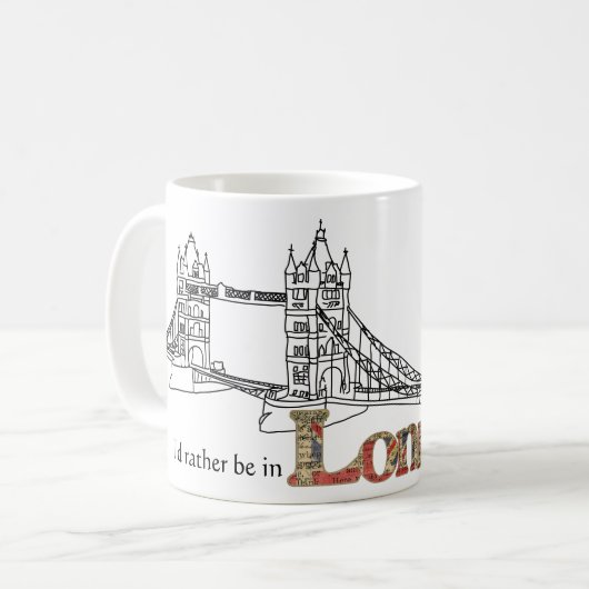 Ik zou liever in Londen Mok zijn (Voorkant links)