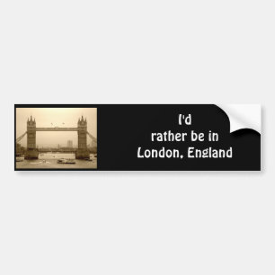 Ik zou liever in Londen zijn, Engelse bumpersticke Bumpersticker