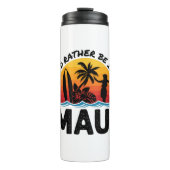 Ik zou liever in Maui Hawaii zijn Thermosbeker (Voorkant)
