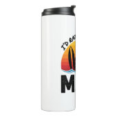 Ik zou liever in Maui Hawaii zijn Thermosbeker (Gedraaid links)