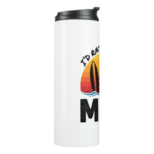 Ik zou liever in Maui Hawaii zijn Thermosbeker (Gedraaid links)