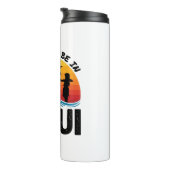 Ik zou liever in Maui Hawaii zijn Thermosbeker (Geroteerd rechts)