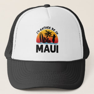 Ik zou liever in Maui Hawaii zijn Trucker Pet