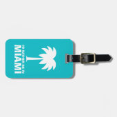 Ik zou liever in Miami's grappige palmboomreis zij Bagagelabel (Voorkant horizontaal)