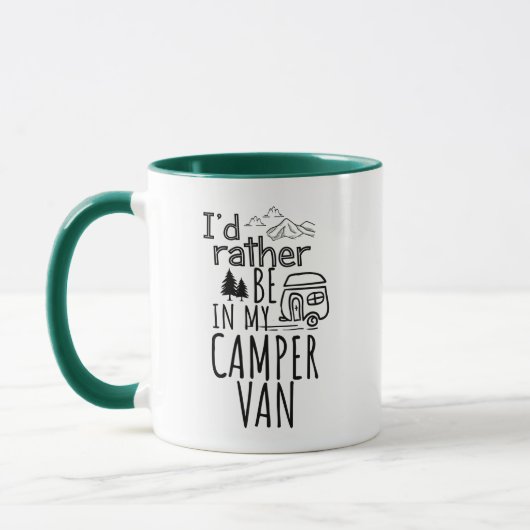 Ik zou liever in mijn Camper Van Coffee Mok zijn (Links)