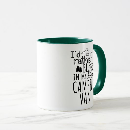 Ik zou liever in mijn Camper Van Coffee Mok zijn (Voorkant rechts)