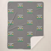 Ik zou liever in mijn tuin zitten sherpa deken (Voorkant)