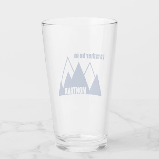 Ik zou liever in Montana Mountain zijn Glas (Achterkant)