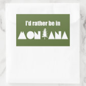 Ik zou liever in Montana zijn Rechthoekige Sticker (Tas)