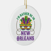 Ik zou liever in New Orleans zijn Keramisch Ornament (Rechts)