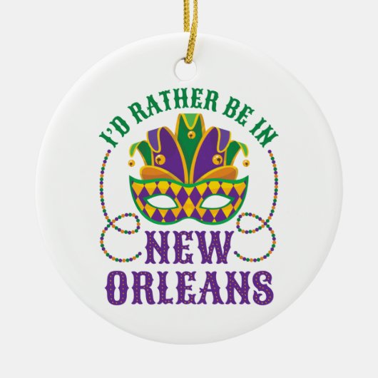 Ik zou liever in New Orleans zijn Keramisch Ornament (Voorkant)