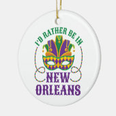 Ik zou liever in New Orleans zijn Keramisch Ornament (Links)