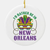 Ik zou liever in New Orleans zijn Keramisch Ornament (Achterkant)