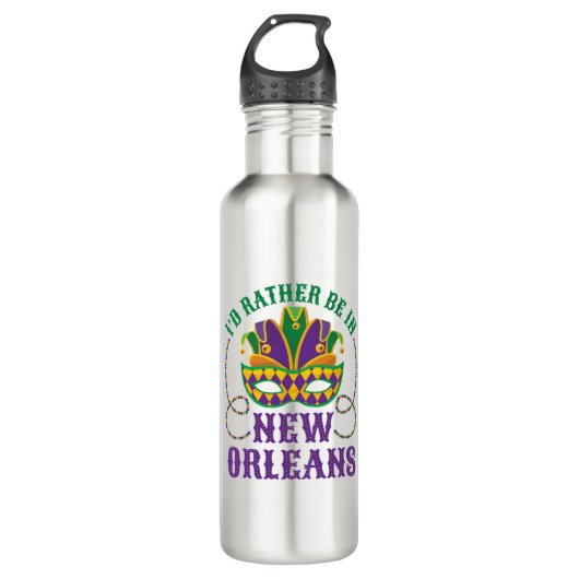 Ik zou liever in New Orleans zijn Waterfles (Voorkant)