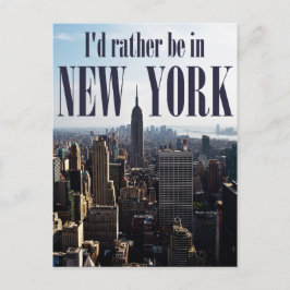 "Ik zou liever in New York zijn" briefkaart