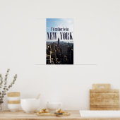 "Ik zou liever in New York zijn" poster (Keuken)