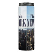 "Ik zou liever in New York zijn" tumbler Thermosbeker (Achterkant)