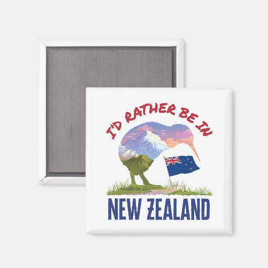 Ik zou liever in Nieuw-Zeeland zijn Magneet (Voorkant / Achterkant)