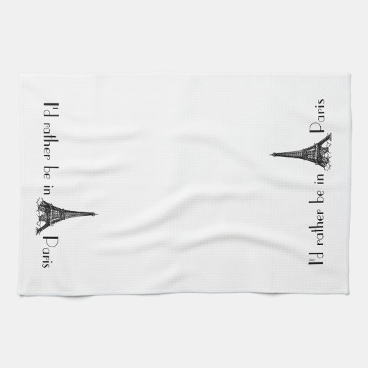 Ik zou liever in Parijs zijn Theedoek (Horizontaal)