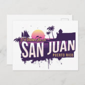 Ik zou liever in San Juan Puerto Rico  Sun zijn Briefkaart (Voorkant / Achterkant)