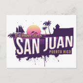 Ik zou liever in San Juan Puerto Rico  Sun zijn Briefkaart (Voorkant)