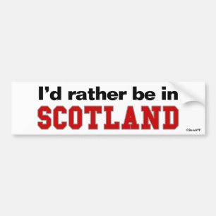 Ik zou liever in Schotland zijn Bumpersticker