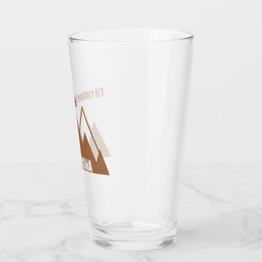 Ik zou liever in Sedona Mountain zijn Glas (Links)