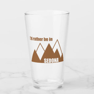 Ik zou liever in Sedona Mountain zijn Glas