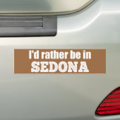 Ik zou liever in Sedona zijn Bumpersticker (Op auto)