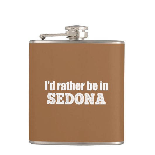 Ik zou liever in Sedona zijn Heupfles (Voorkant)