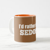 Ik zou liever in Sedona zijn Tweekleurige Koffiemok (Voorkant links)