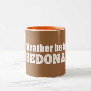 Ik zou liever in Sedona zijn Tweekleurige Koffiemok