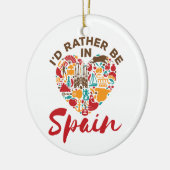 Ik zou liever in Spanje zijn Keramisch Ornament (Links)