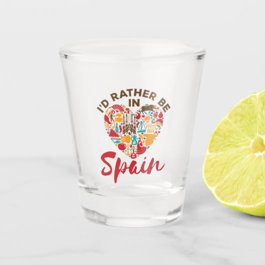 Ik zou liever in Spanje zijn Shot Glas (Voorkant)