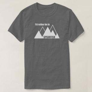 Ik zou liever in Spearfish South Dakota Mountain z T-shirt
