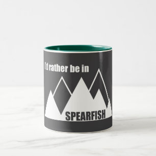Ik zou liever in Spearfish South Dakota Mountain z Tweekleurige Koffiemok