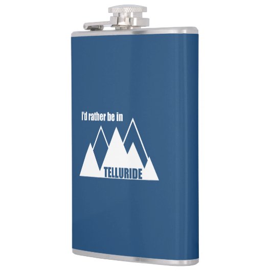 Ik zou liever in Telluride Mountain zijn Heupfles (Links)