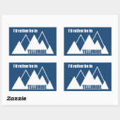 Ik zou liever in Telluride Mountain zijn Rechthoekige Sticker (Vel)