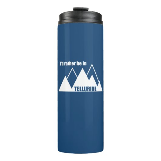 Ik zou liever in Telluride Mountain zijn Thermosbeker (Voorkant)