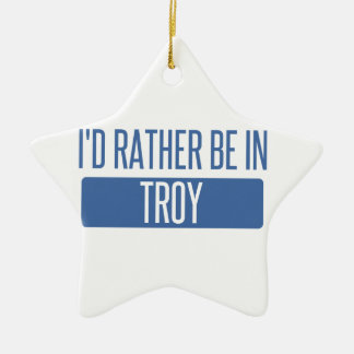 Ik zou liever in Troy NY zijn Keramisch Ornament