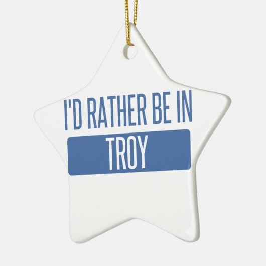 Ik zou liever in Troy NY zijn Keramisch Ornament (Links)