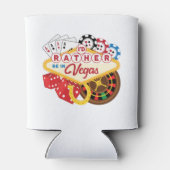 Ik zou liever in Vegas Casino Gambler zijn Blikjeskoeler (Achterkant)