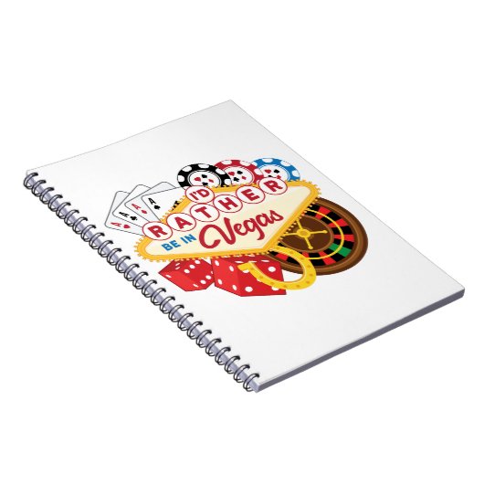 Ik zou liever in Vegas Casino Gambler zijn Notitieboek (Rechterzijde)