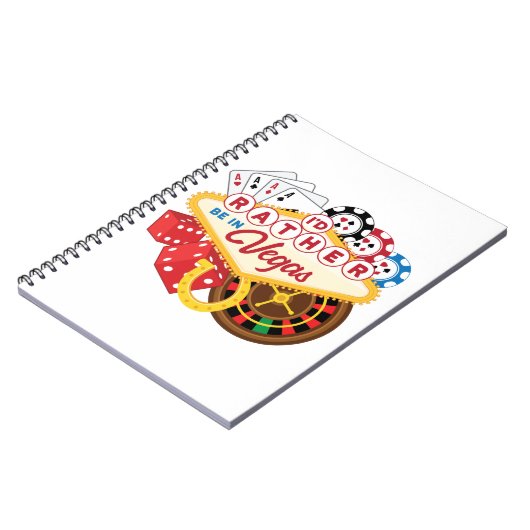 Ik zou liever in Vegas Casino Gambler zijn Notitieboek (Linkerzijde)