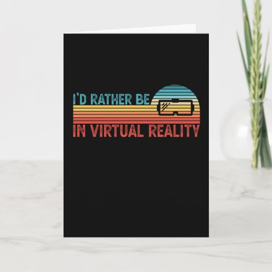Ik zou liever in VR Virtual Reality Gift voor kind Kaart (Voorkant)