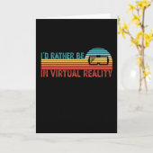 Ik zou liever in VR Virtual Reality Gift voor kind Kaart (Gele Bloem)