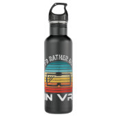 Ik zou liever in VR Virtual Reality Gift zijn Waterfles (Voorkant)