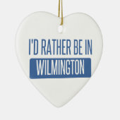 Ik zou liever in Wilmington NC zijn Keramisch Ornament (Rechts)