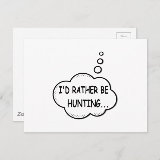 Ik zou liever jagen briefkaart (Voorkant / Achterkant)