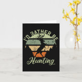 Ik zou liever jagen op Seizoen geeft grappige Der  Kaart (Gele Bloem)